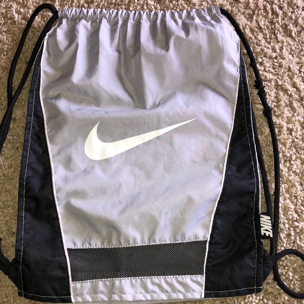 Gray Nike sports bag